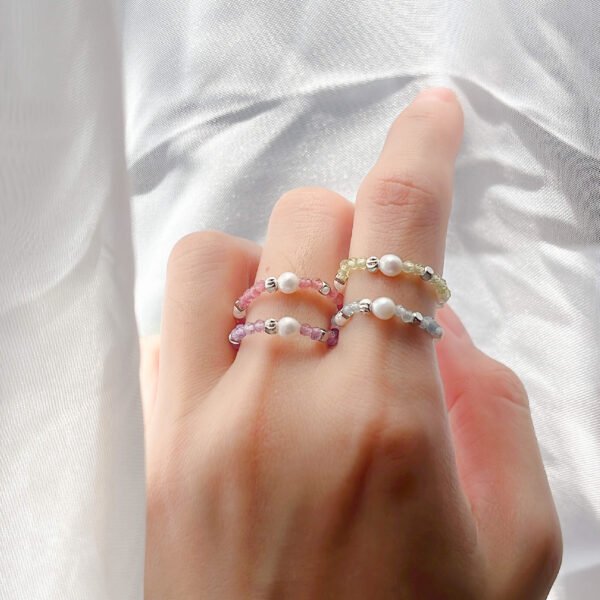 淡水珍珠水晶戒指｜Fresh Water Pearl Crystal Ring - Image 4